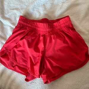 Red Lululemon Athletic Shorts